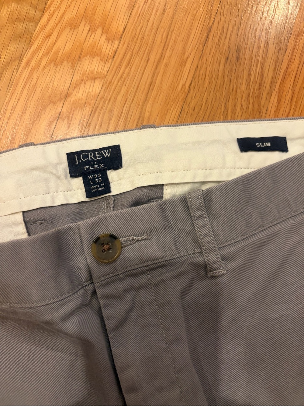 J. Crew Slim Flex Chinos in Light Gray